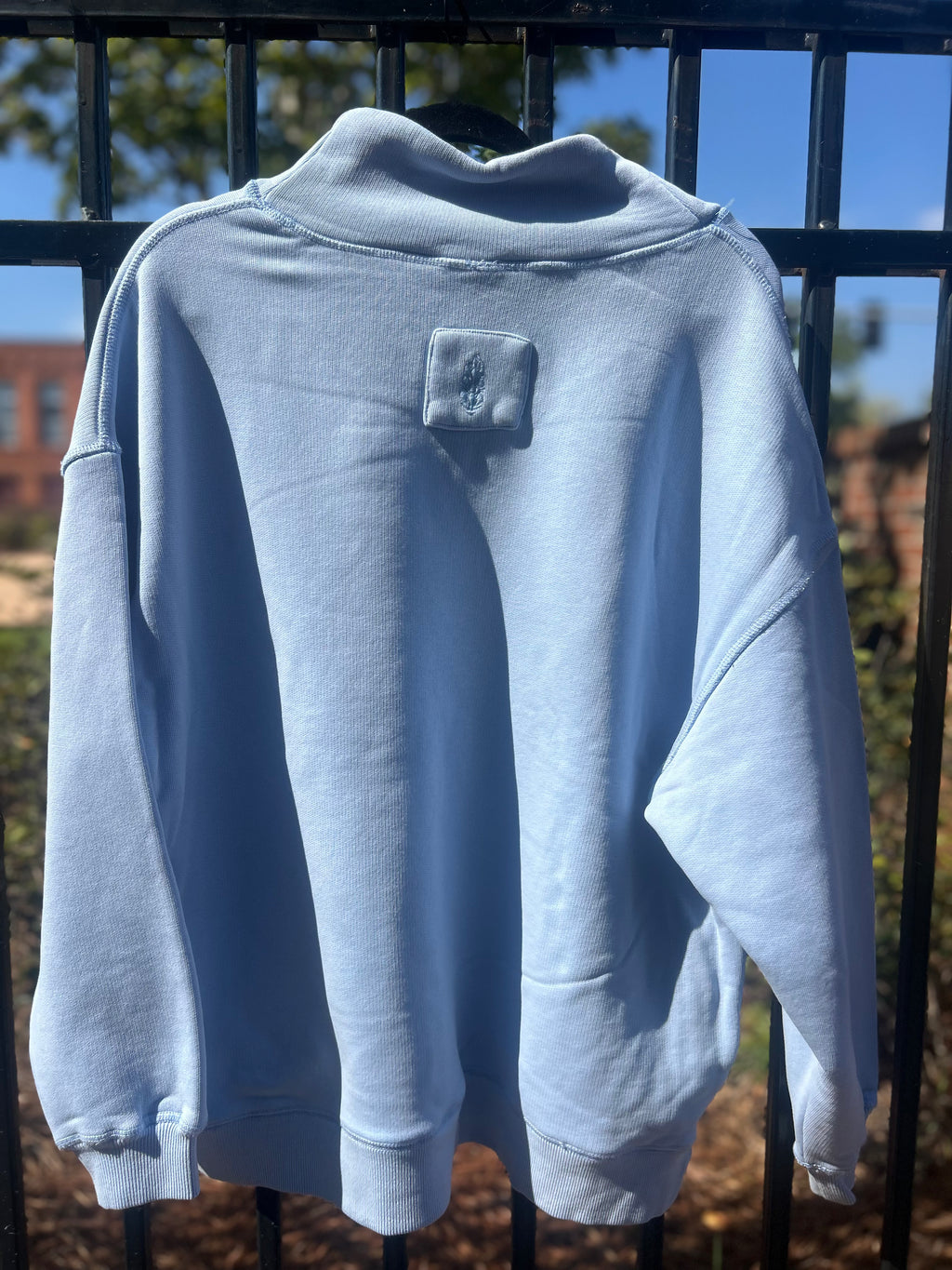 A Cut Above Mock Neck Pullover Sweatshirt