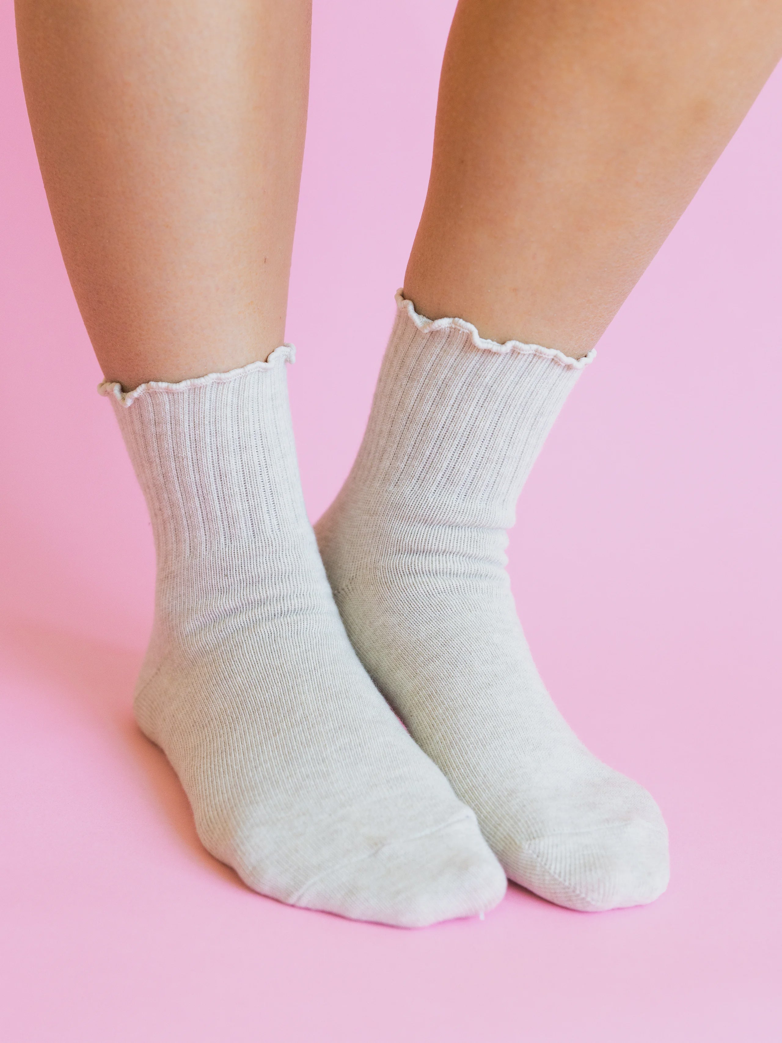 Weekend Quarter Ruffle Heather Oatmeal