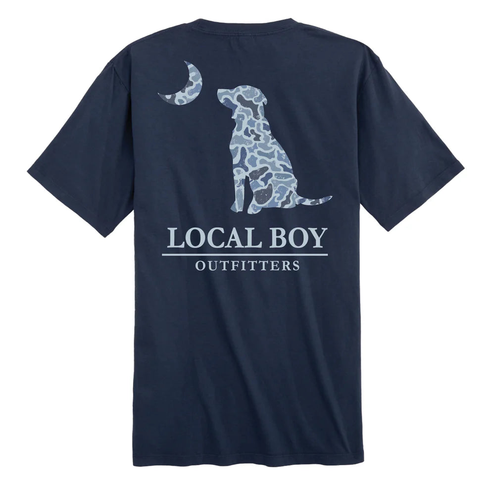 Distressed LCF Cobalt Dog & Moon SS Tee China Blue