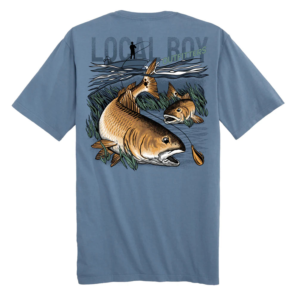 Redfish Hook SS Tee Slate