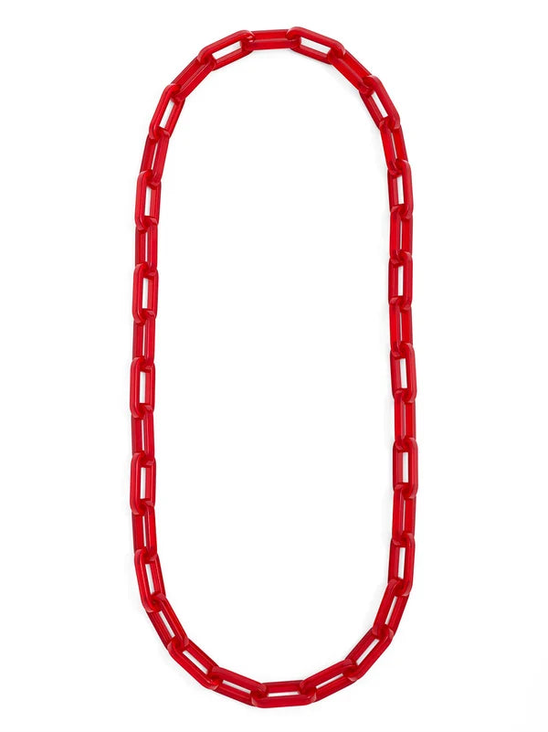 Colorful Resign Cable Link Long Necklace-Alice