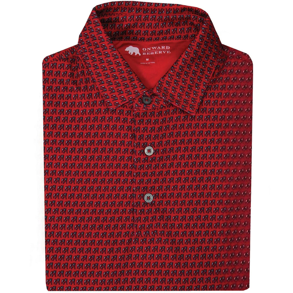 UGA Standing Bulldog Printed Polo - Red