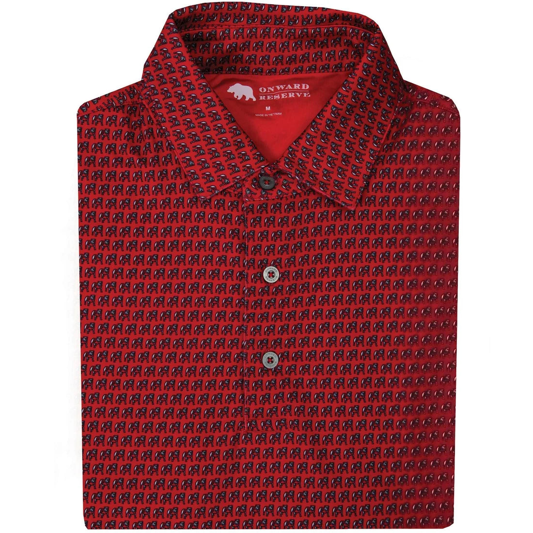 UGA Standing Bulldog Printed Polo - Red