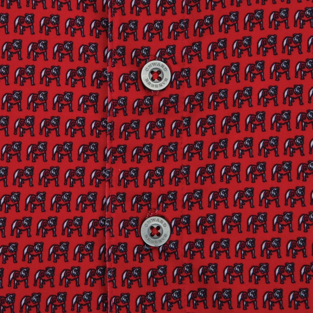 UGA Standing Bulldog Printed Polo - Red