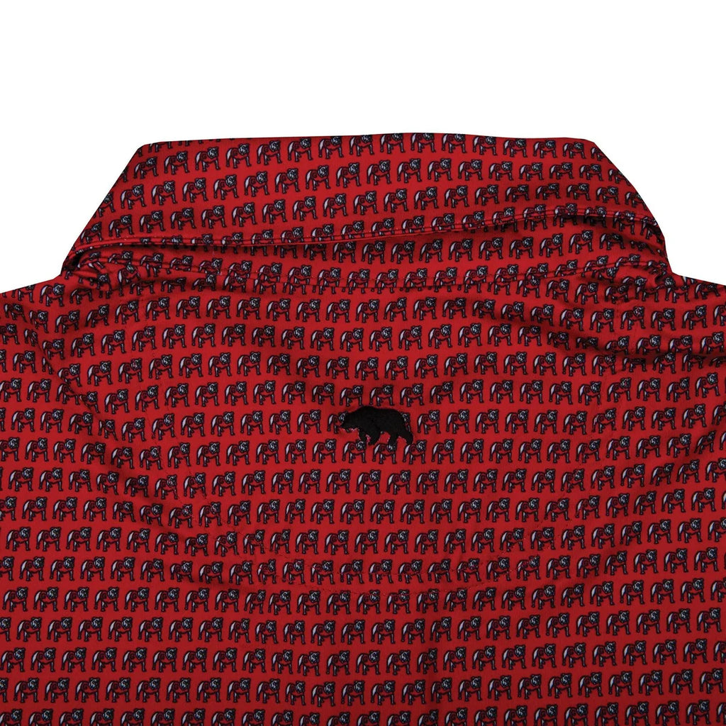 UGA Standing Bulldog Printed Polo - Red