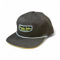 Cursive Patch Rope Hat - Brown