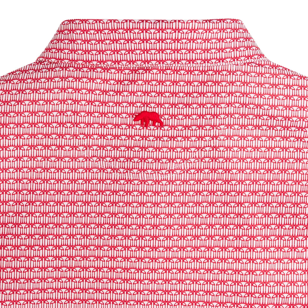 UGA Arches Printed Perf. Polo - White