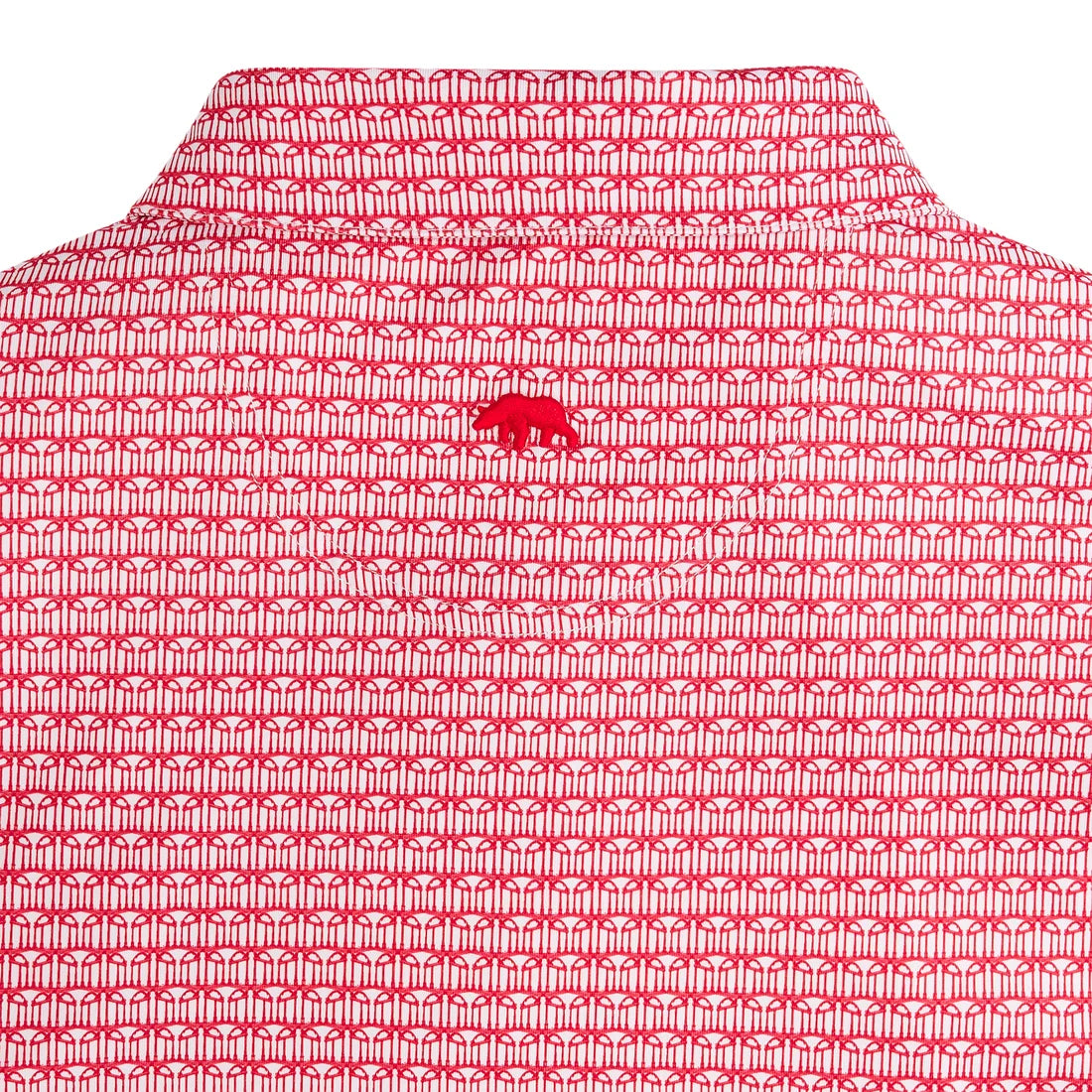 UGA Arches Printed Perf. Polo - White