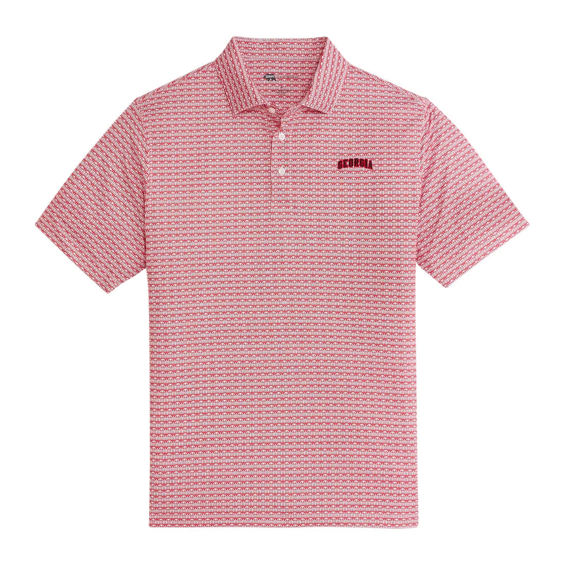 UGA Arches Printed Perf. Polo - White