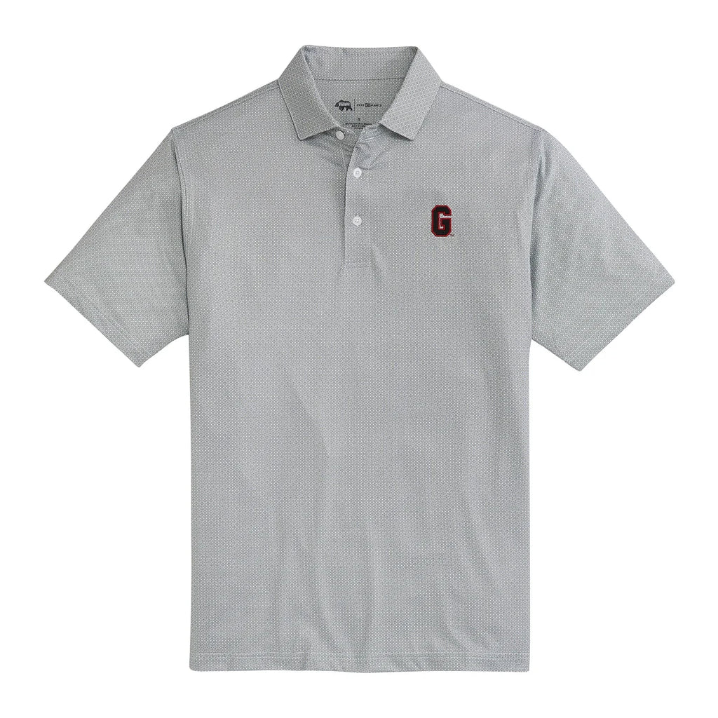 UGA Bone Yard Printed Perf. Polo - White