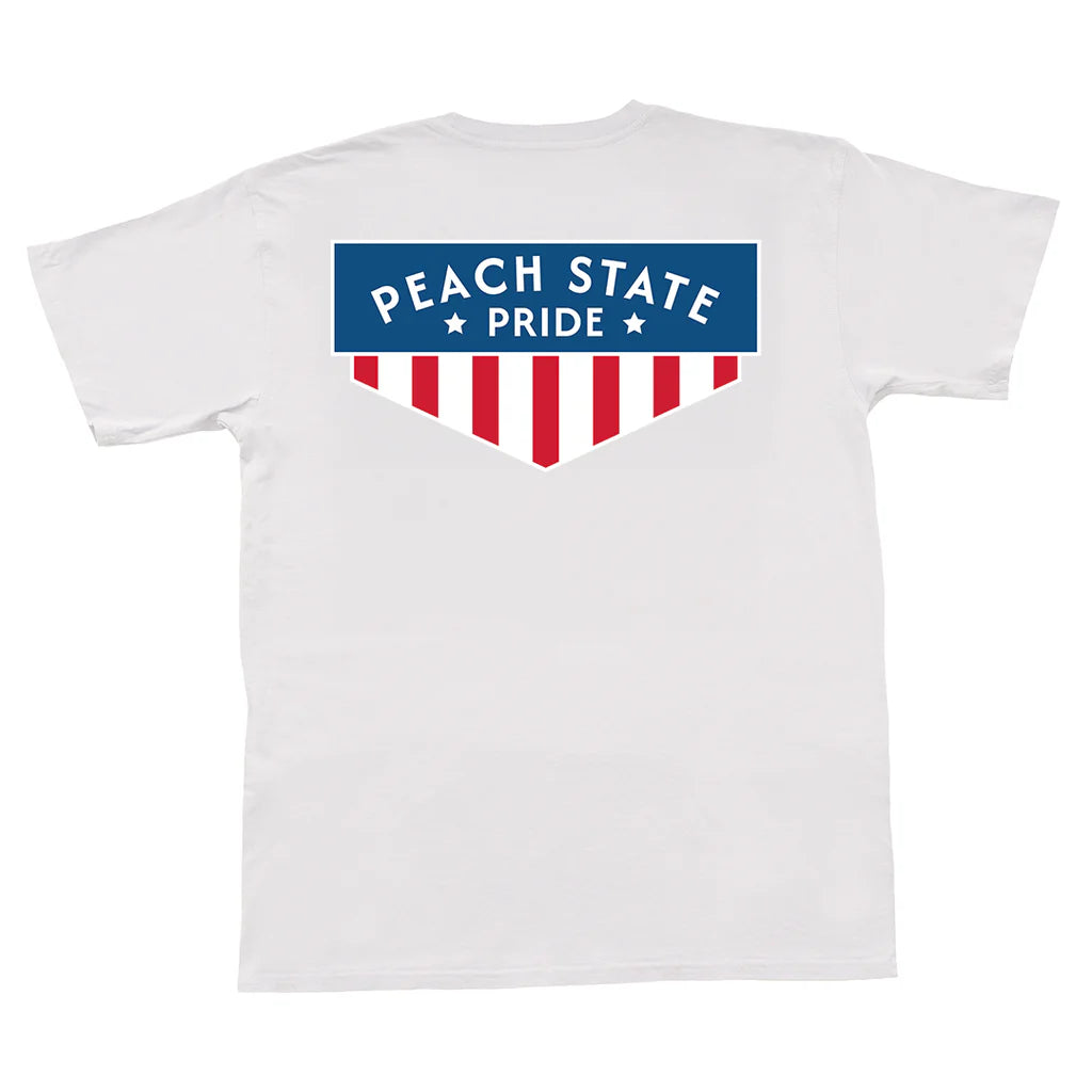 PSP Banner Flag Short Sleeve Pocket Tee Oyster