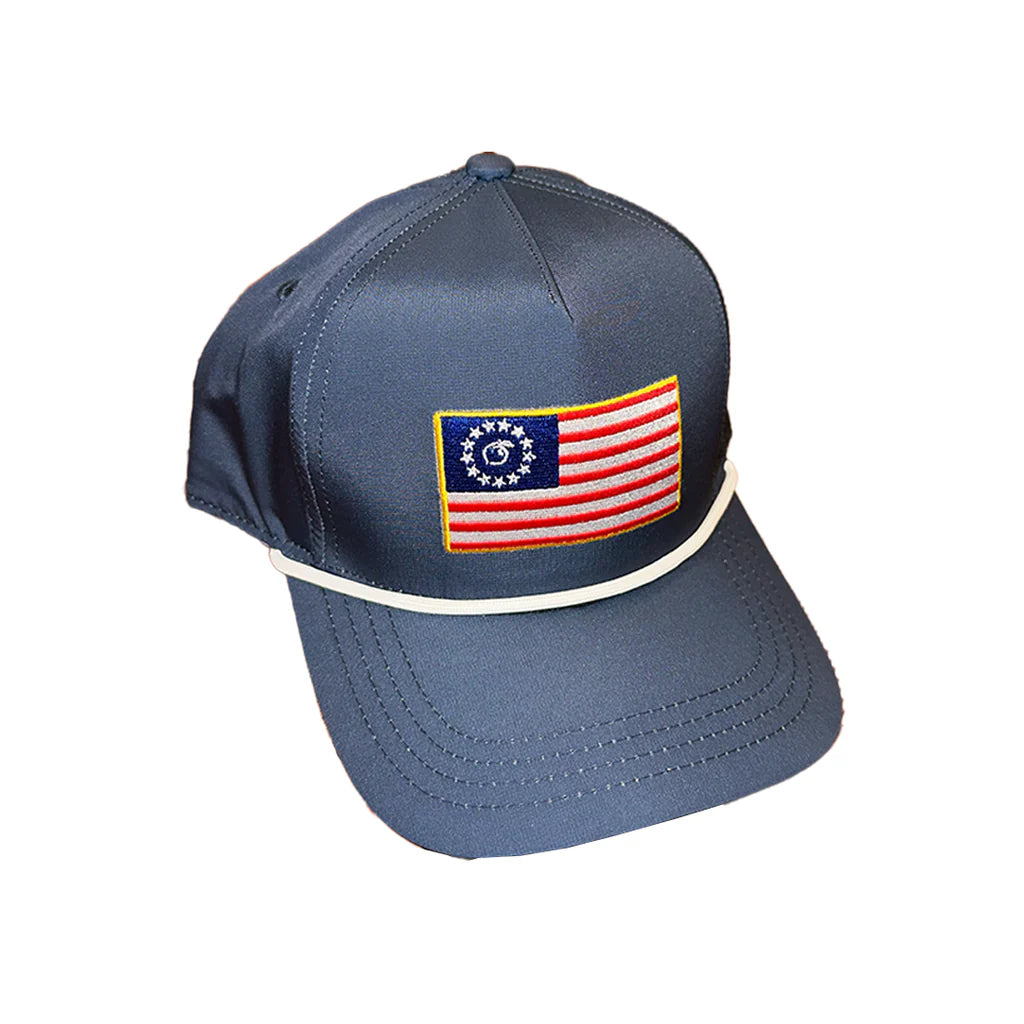 PSP Flag 5 Panel Perf Hat-  Navy