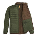 Grid Quilted Jacket Olive