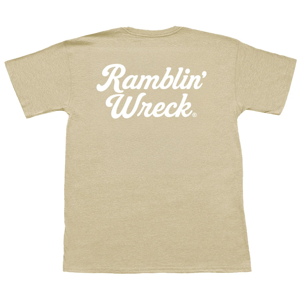 Ramblin' Wreck SS Pocket Tee Weathered Gold