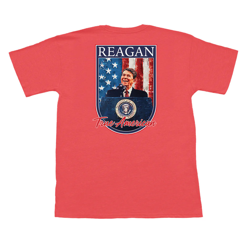 American Co Reagan- True American SS Pocket Tee- Weathered Nantuckett Red