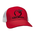 Original Ga Peach Mesh Back Trucker Hat Red/White