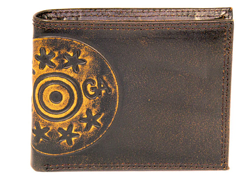 BURNISHED ANTQ BROWN PASSCASE WALLET