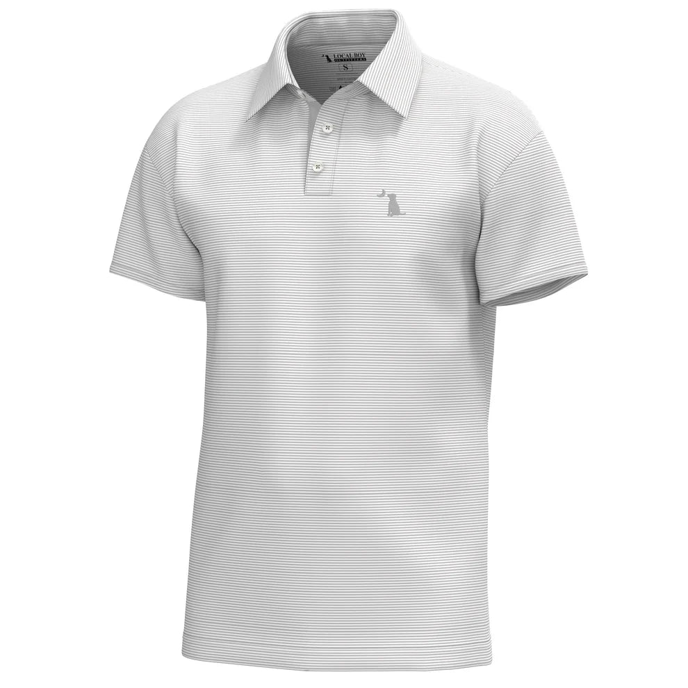 Plams Polo Light Gray/White