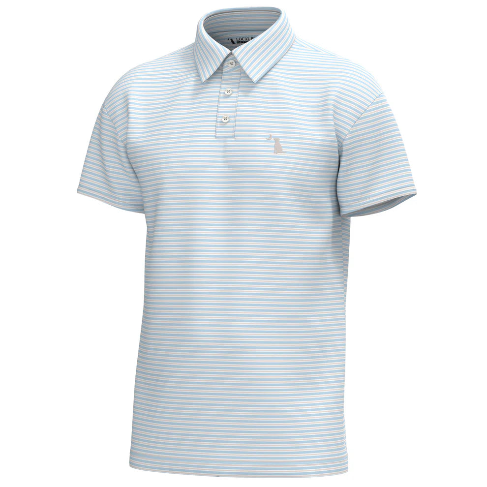 Surfside Polo Ice Blue/Light Sand/White