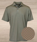 Shell & Brass Geo Perf. Polo - Navy & Brass