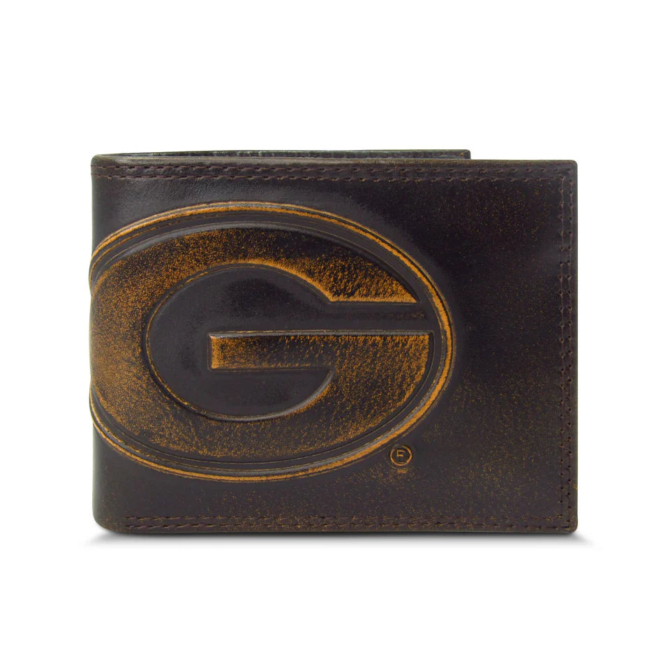 BURNISHED ANTQ BROWN PASSCASE WALLET