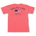 American Co USA Til I Die Flag SS Shirt- Weathered Nantucket Red