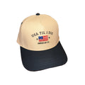 USA Til I Die 5 Panel Cotton Hat- khaki & navy