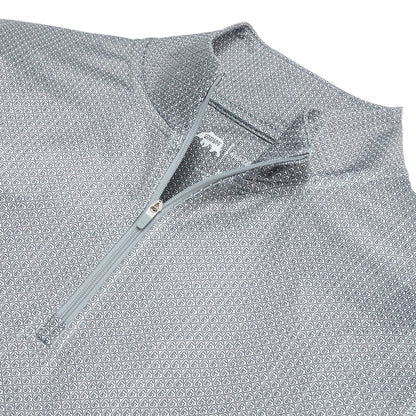 Vintage G Printed Performance 1/4 Zip Mirage Grey