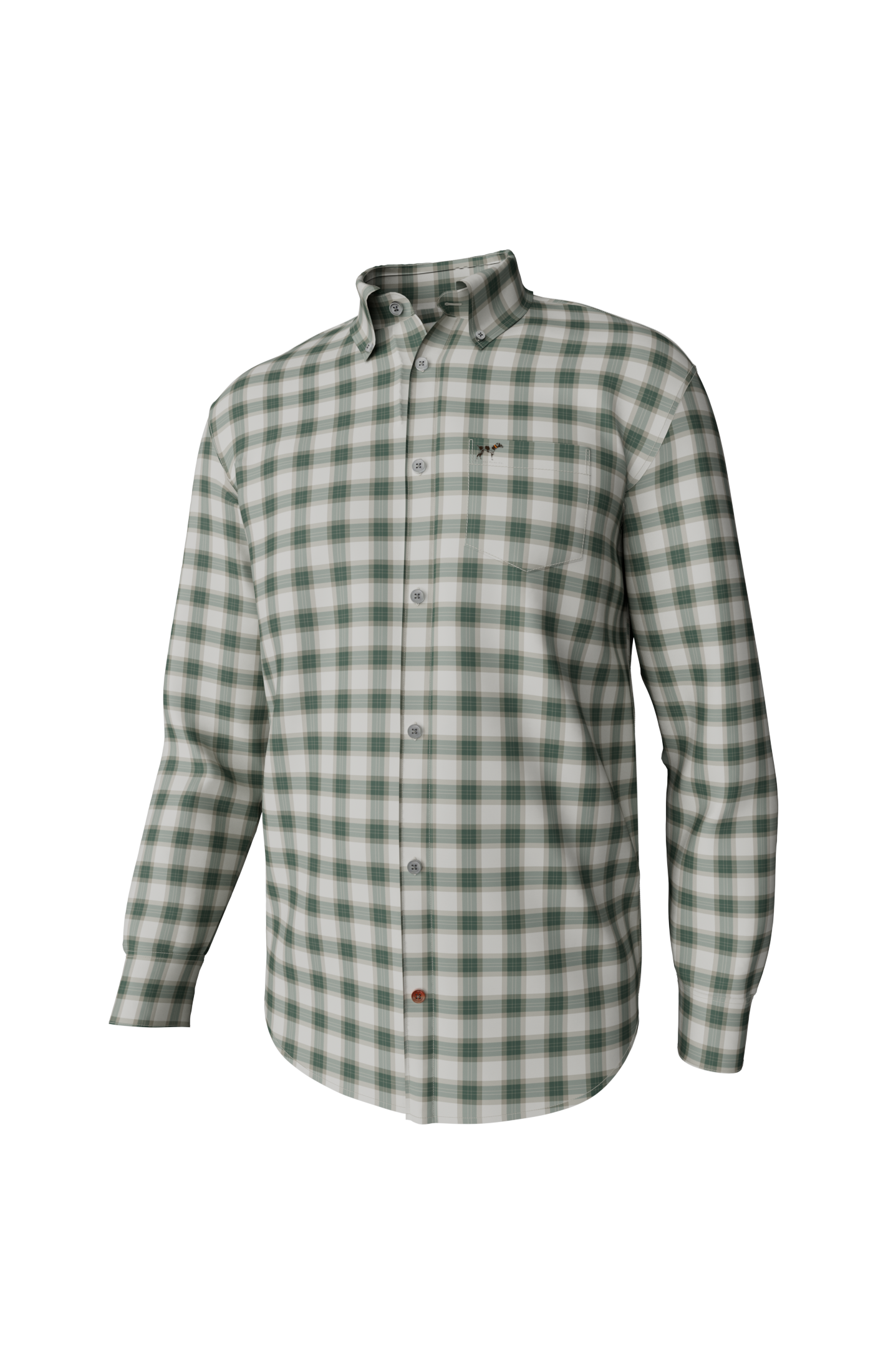 Hadley Brushed Winston Plaid Button Down - Duck Green