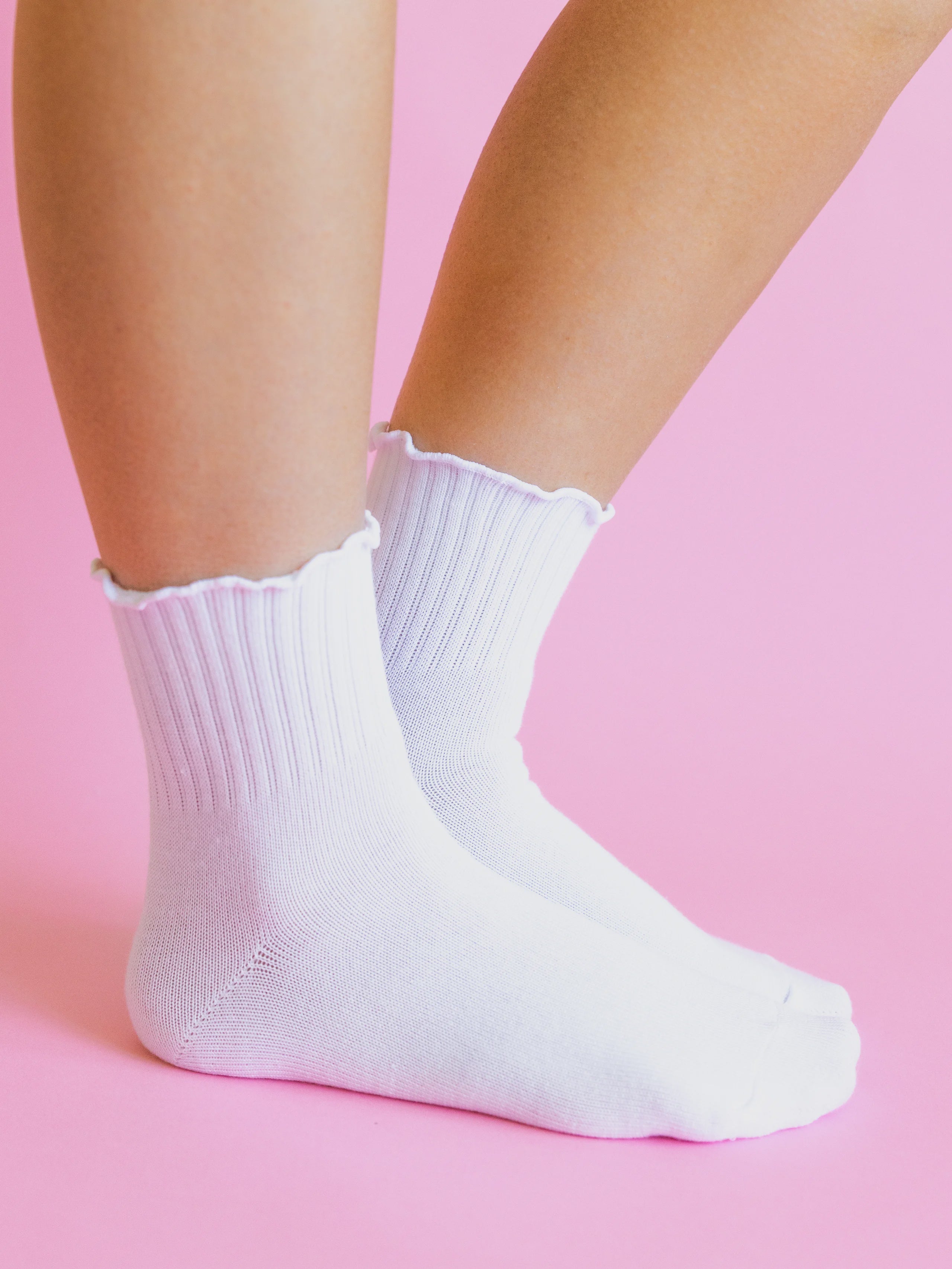 Weekend Quarter Ruffle White
