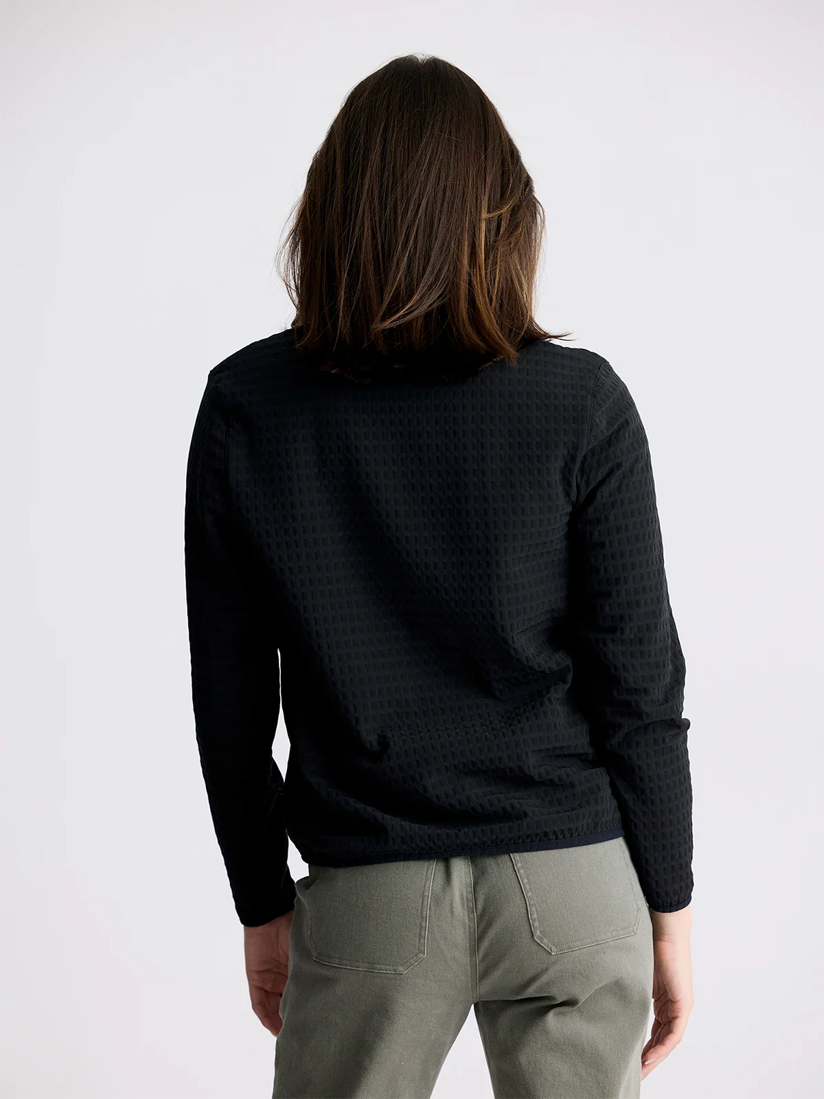 Women’s Gridback Fleece Jacket Black