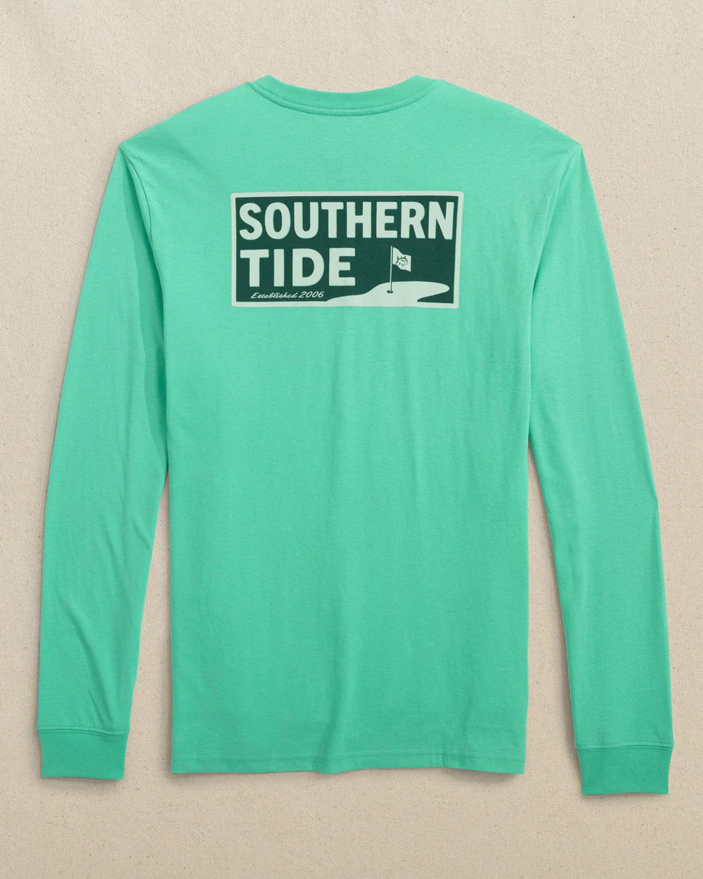 M LS ST Golf Badge Tee Turtle Green