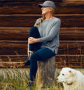 Women’s Bamboo Everyday Flex Long Sleeve Heather Navy