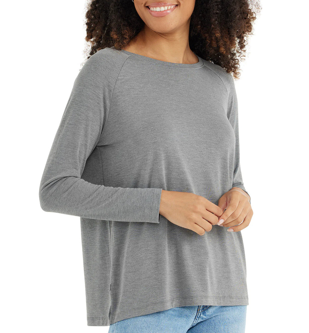 Women’s Bamboo Everyday Flex Long Sleeve Heather Navy