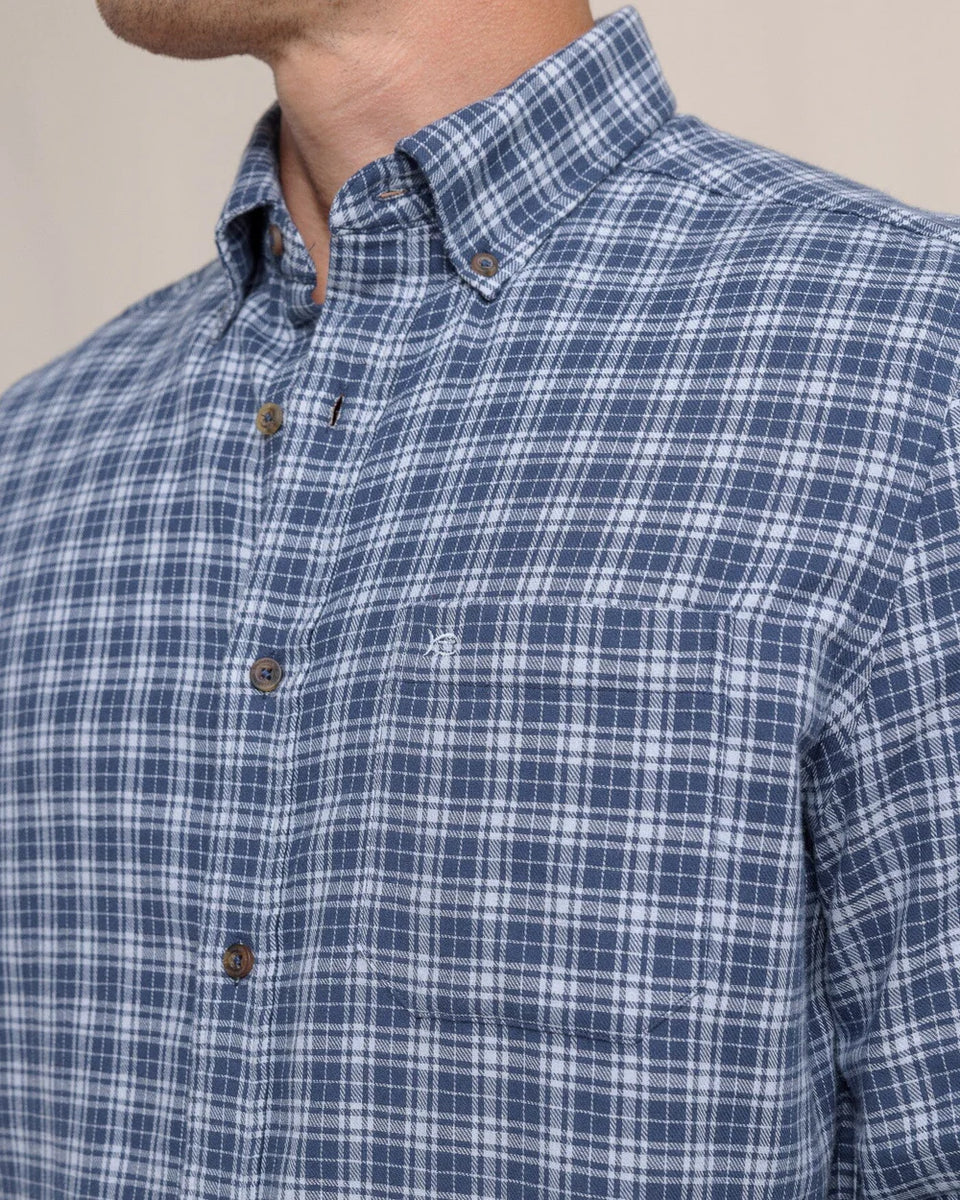 Triumph Blue LS Barnwell Plaid Sportshirt