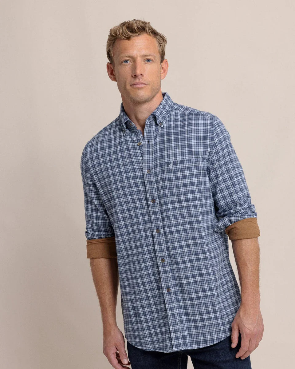 Triumph Blue LS Barnwell Plaid Sportshirt