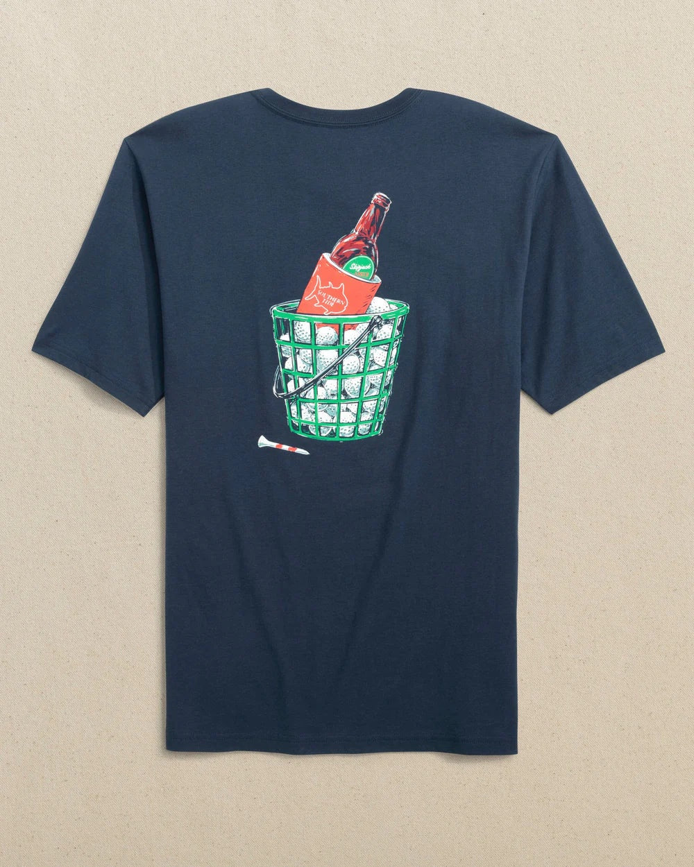 M SS Basket Of Beer Tee Dress Blue