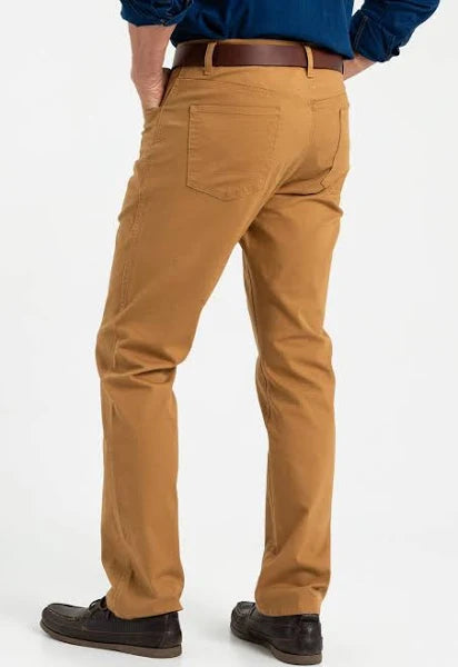 Bistre Brown Pinpoint Canvas Five Pocket Pant