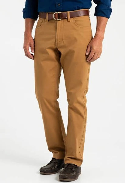 Bistre Brown Pinpoint Canvas Five Pocket Pant