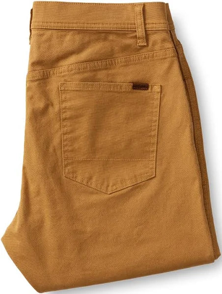 Bistre Brown Pinpoint Canvas Five Pocket Pant
