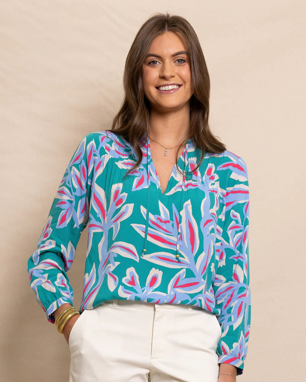 W Bonni Vintage Gardens Blouse Spruce Shade