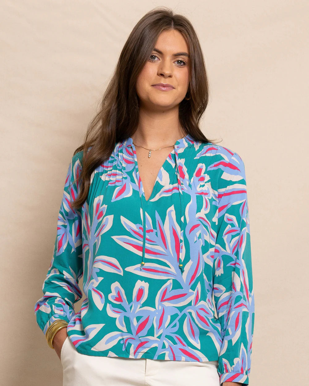 W Bonni Vintage Gardens Blouse Spruce Shade