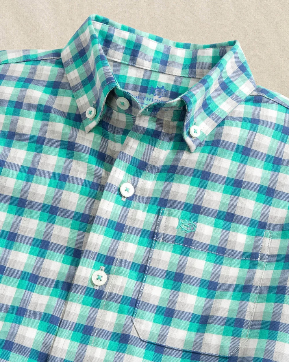 Y Diamond Cove Sportshirt - Heather Persian Green