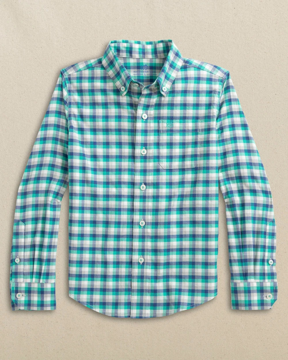 Y Diamond Cove Sportshirt - Heather Persian Green