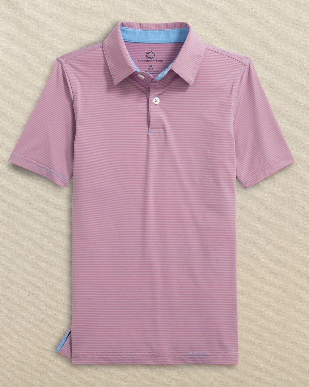 Y Driver Stripe Polo - Coral Beach