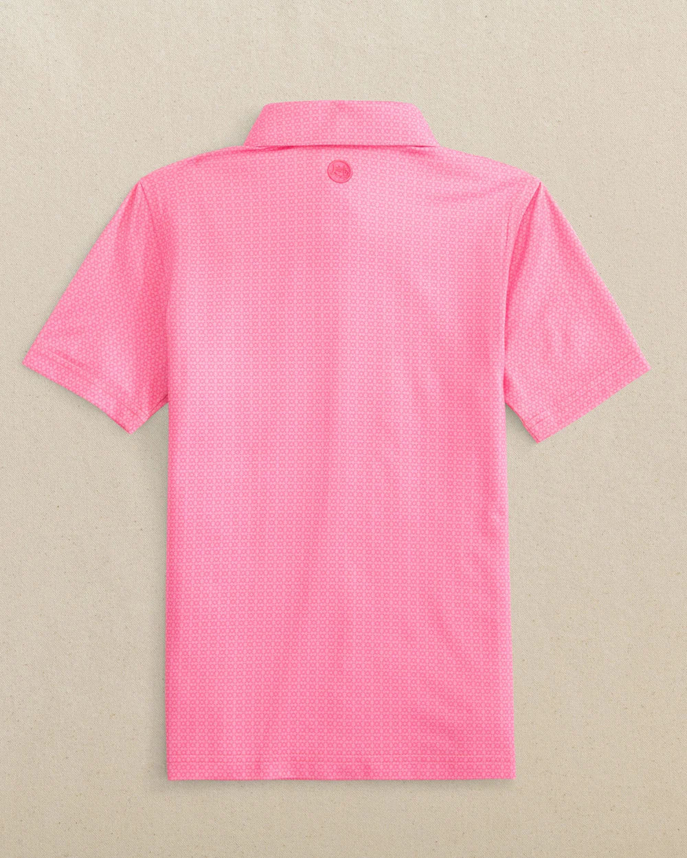 Y SS Driver Seaside Geo Perf Polo Sea Pink