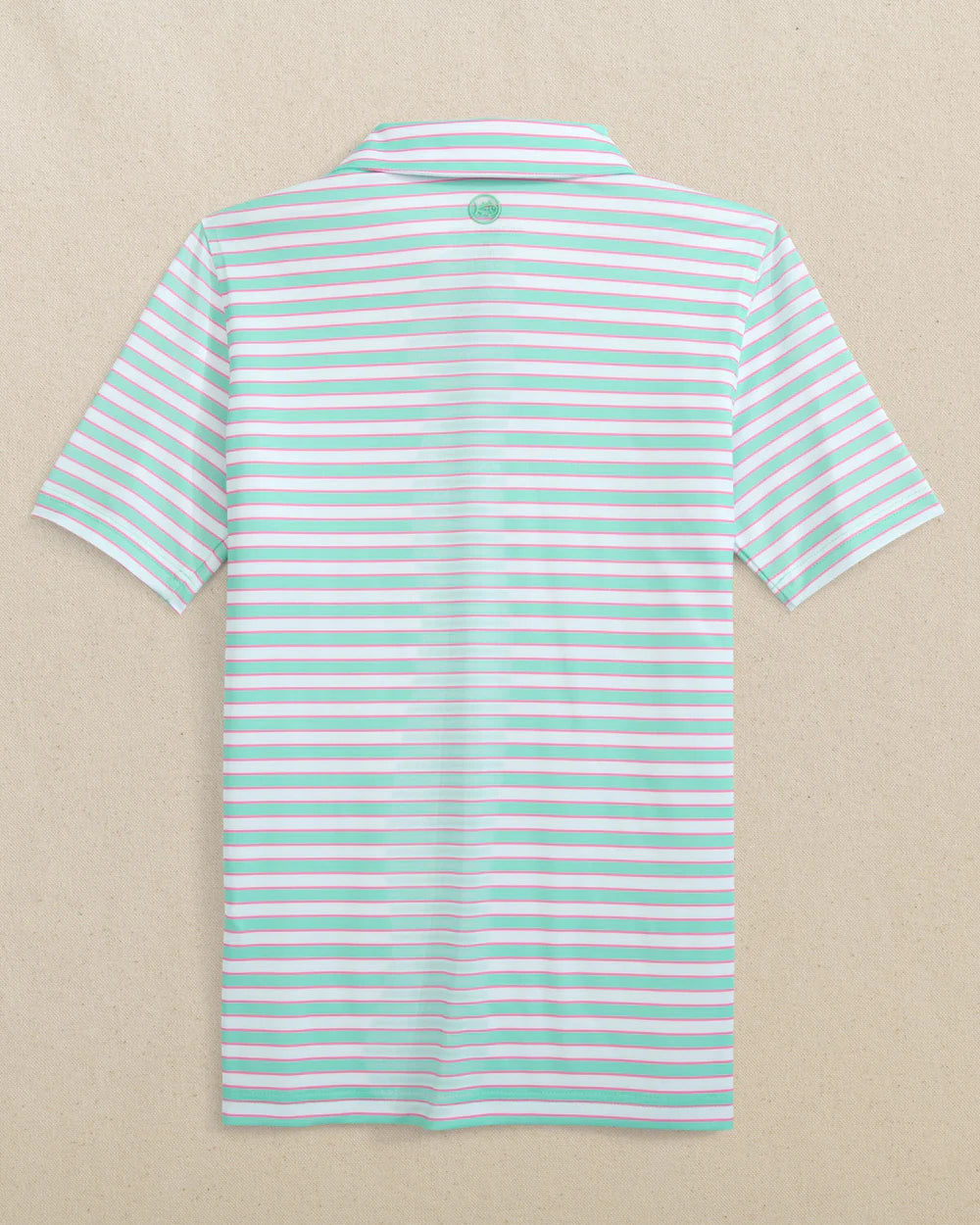 Youth SS Driver Waterway Stripe Perf Polo