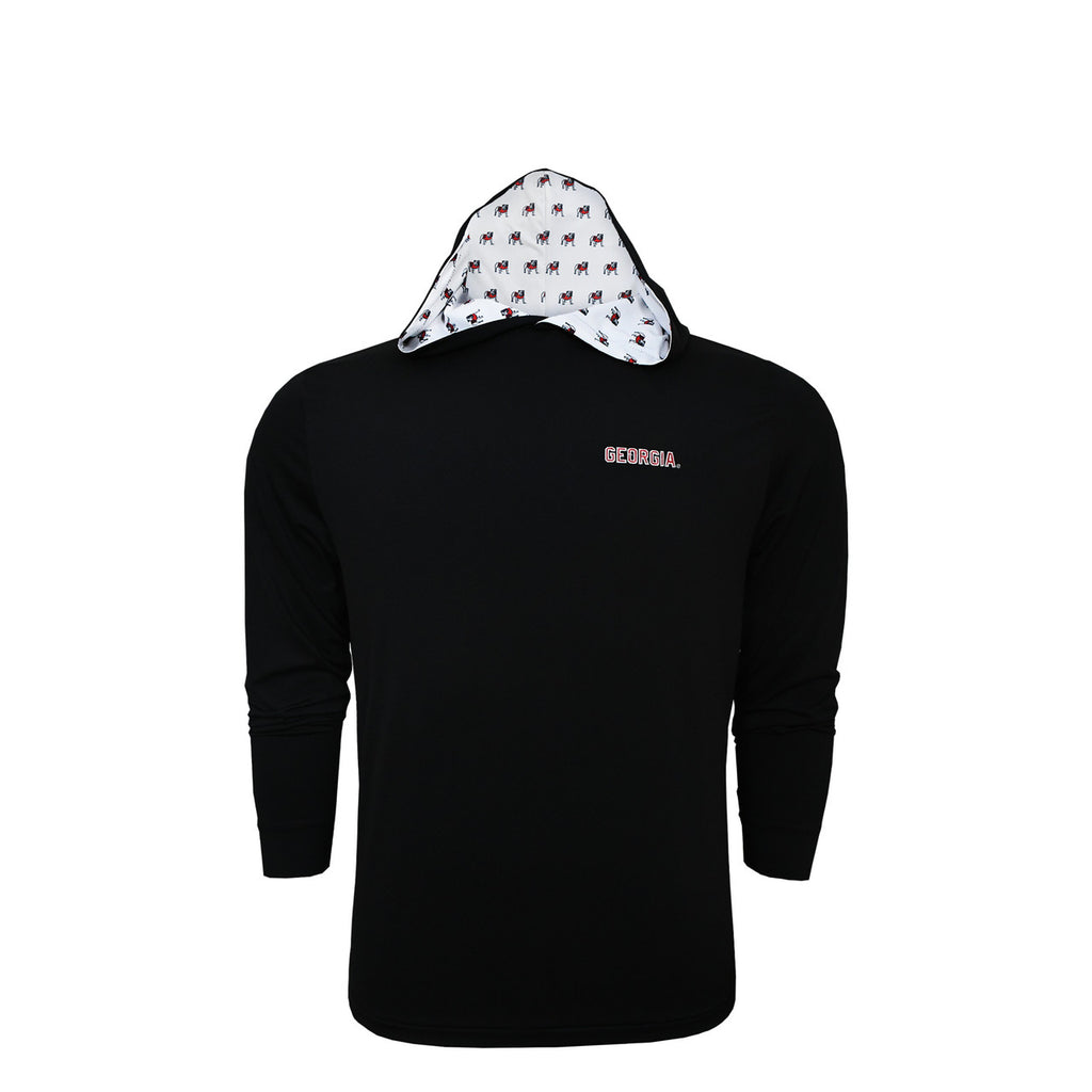 Bamboo Charcoal Lined Perf Hoodie-UGA w/Bulldogs