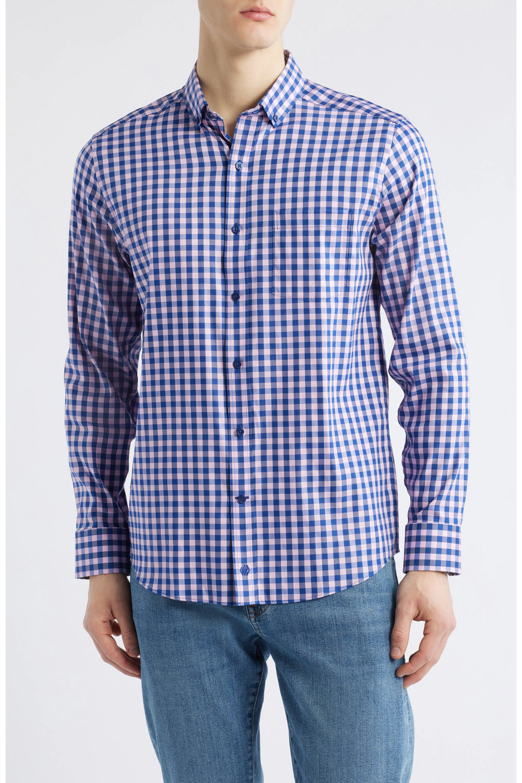 XC4 Two Toned Pink Gingham Button Down