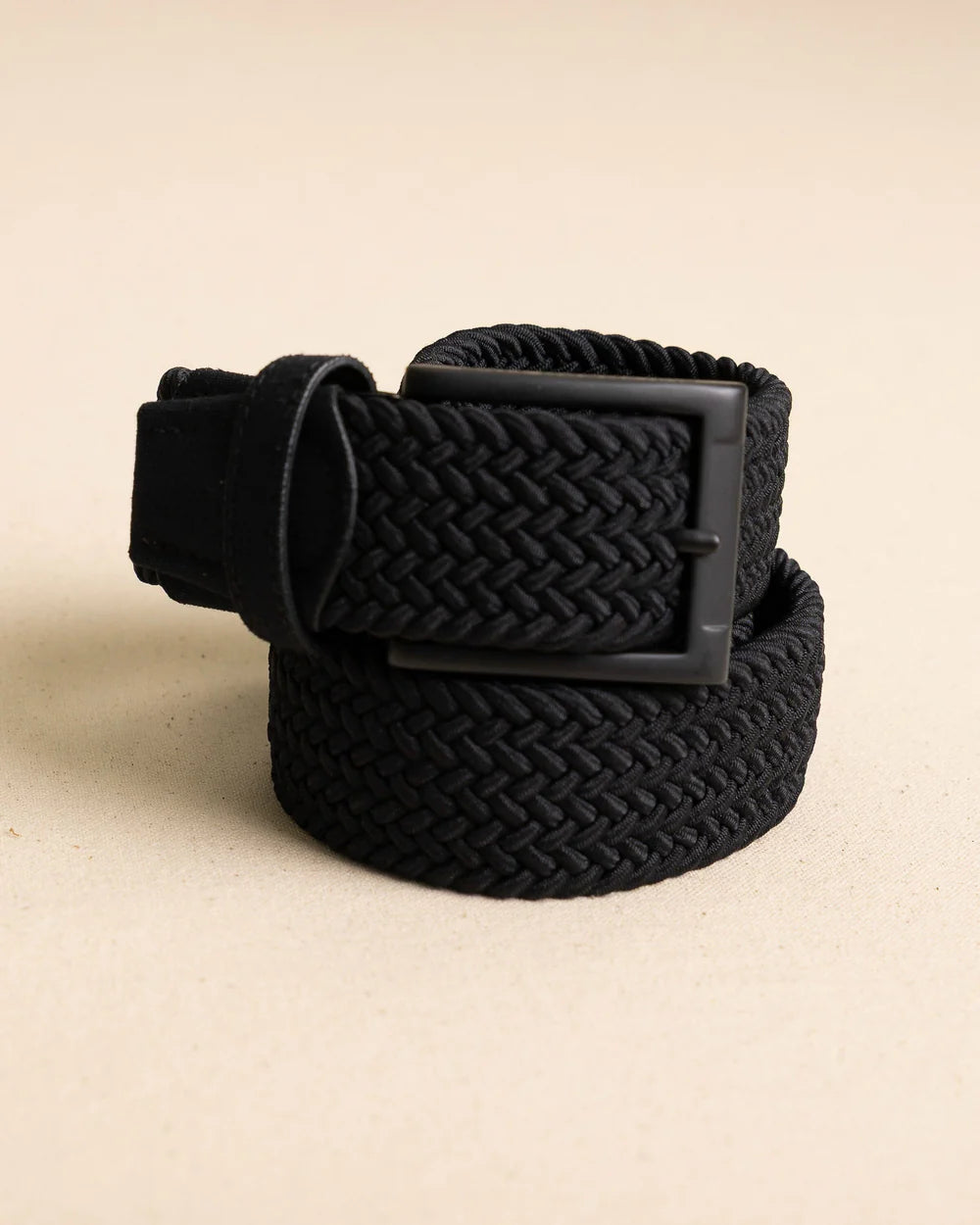 M Caddie Braided Belt Caviar Black